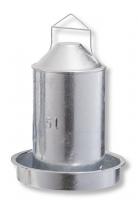 Metalen dubbelwandige drinkbak, thermisch verzinkt, 5 of 10 liter.