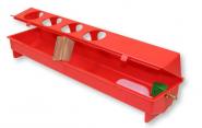 Automatische drinkgoot 50 cm, rood, met 8 drinkgaten