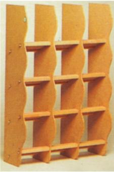 Duiven loketkast, leverbaar in 2 uitvoeringen en van 12-36 zitplaatsen 16 (4 hoog, 4 breed; 116x98cm) | 13 mm spaanplaat