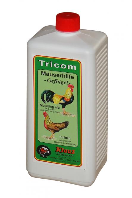 Klaus Tricom hulpmiddel bij de rui voor pluimvee (1 liter) 